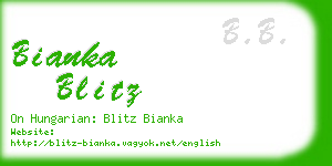 bianka blitz business card